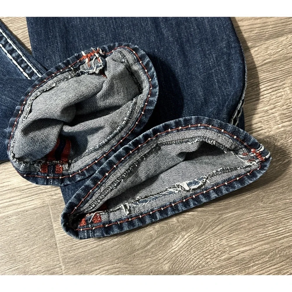 True Religion Men's Super T Flap Pocket Straight Leg Mid Rise Jeans Size 42x31